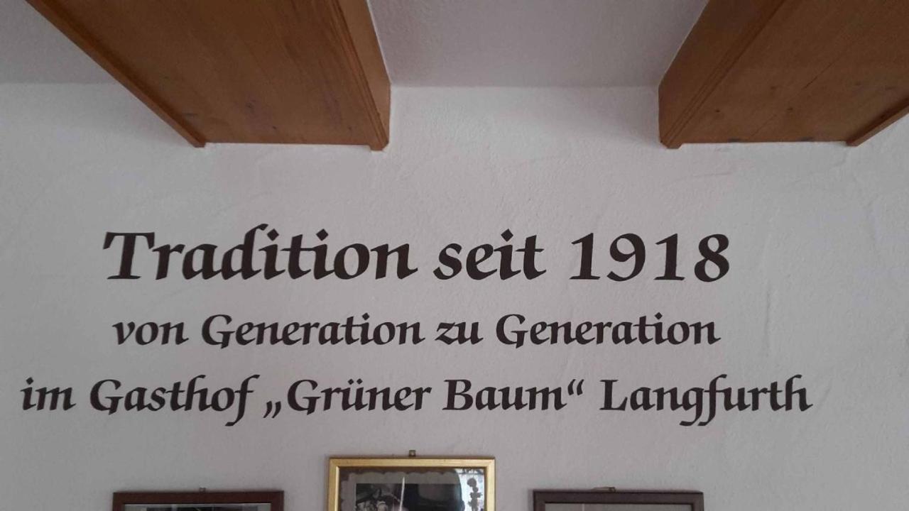 Gasthof Gruener Baum Oberlangfurth 外观 照片